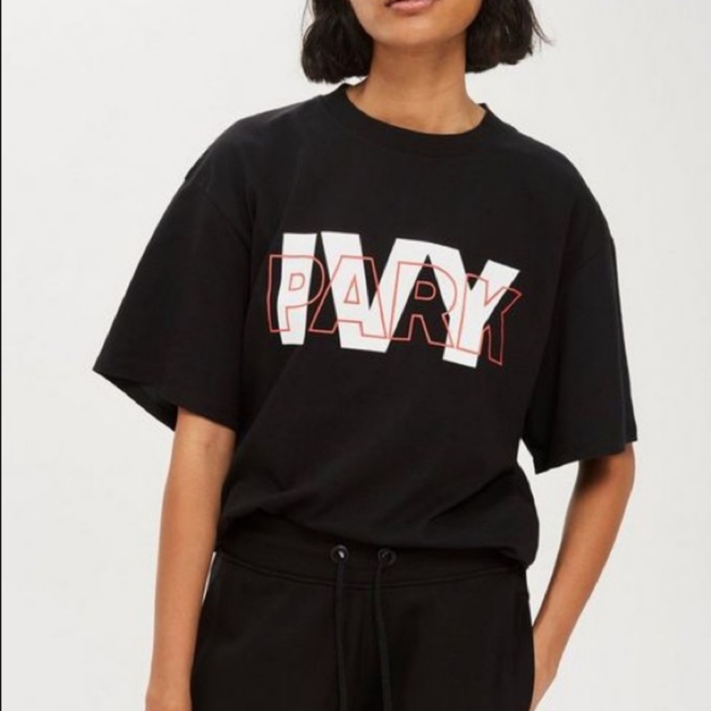 NWT Beyonce's IVY PARK layer logo tee shirt